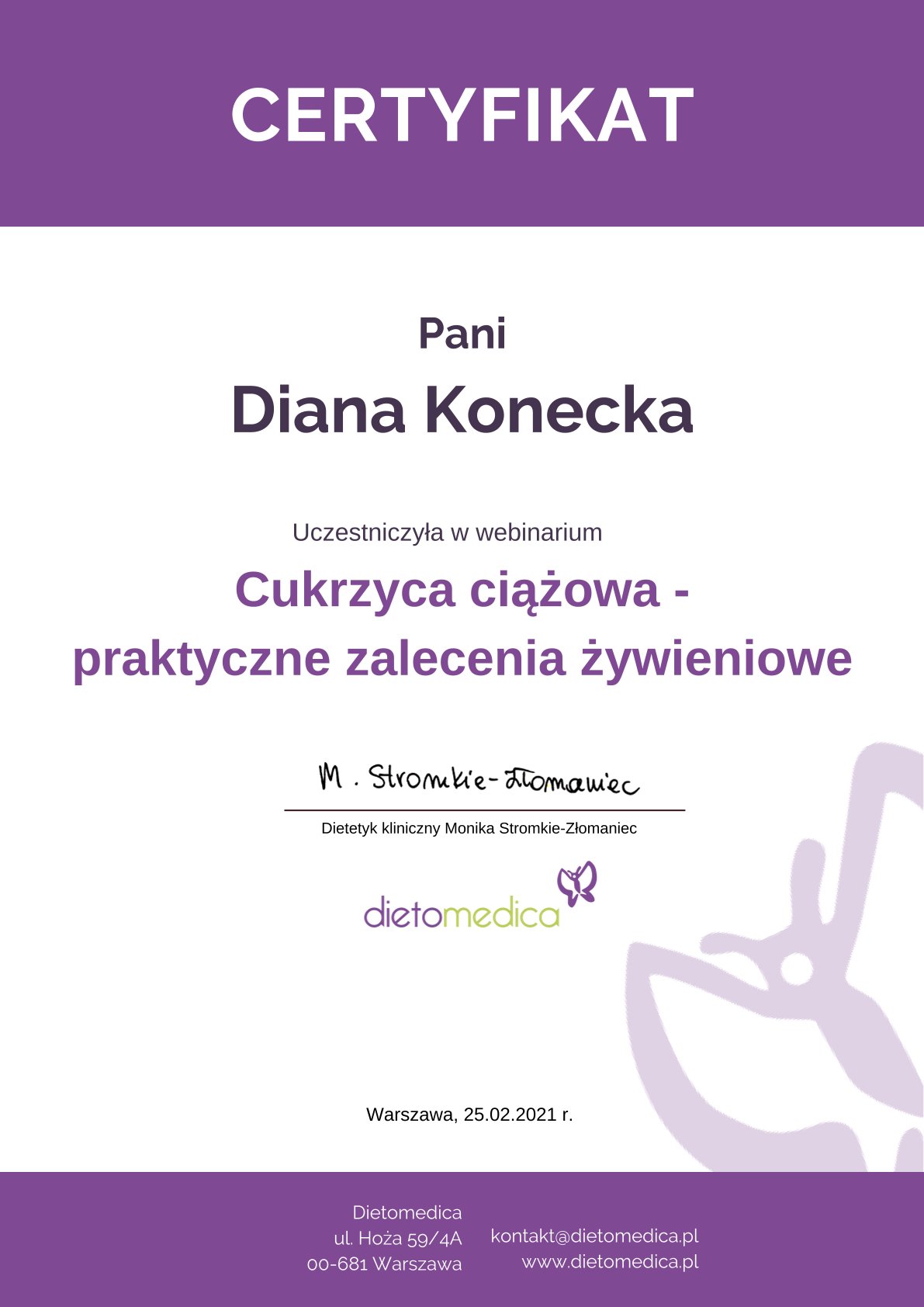 Certyfikat Diana_Konecka